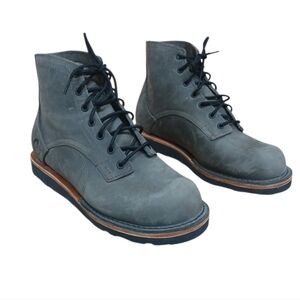 Origin USA NIB Slate Gray Leather Lace-Up Work Boots Size 11 EE